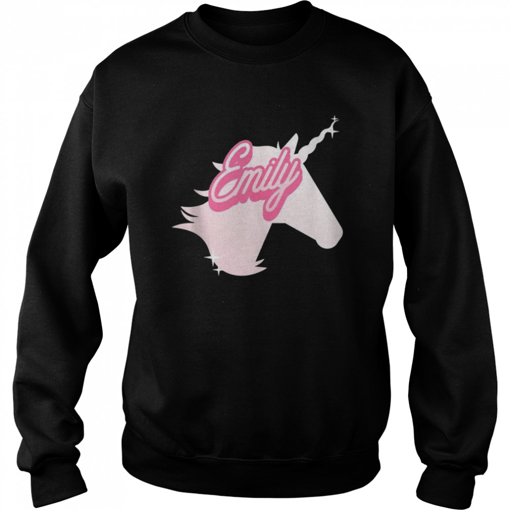 Emily Name Personalized Unicorn Theme Party Unisex Sweatshirt