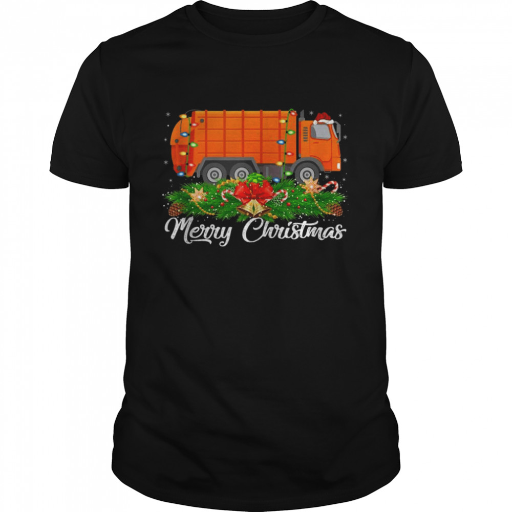 Garbage Truck Matching Santa Garbage Truck Christmas Classic Men's T-shirt