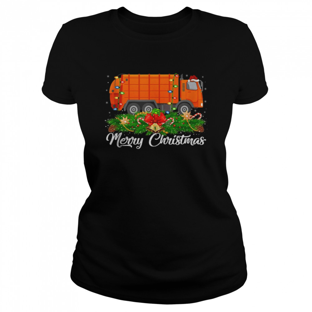 Garbage Truck Matching Santa Garbage Truck Christmas Classic Women's T-shirt