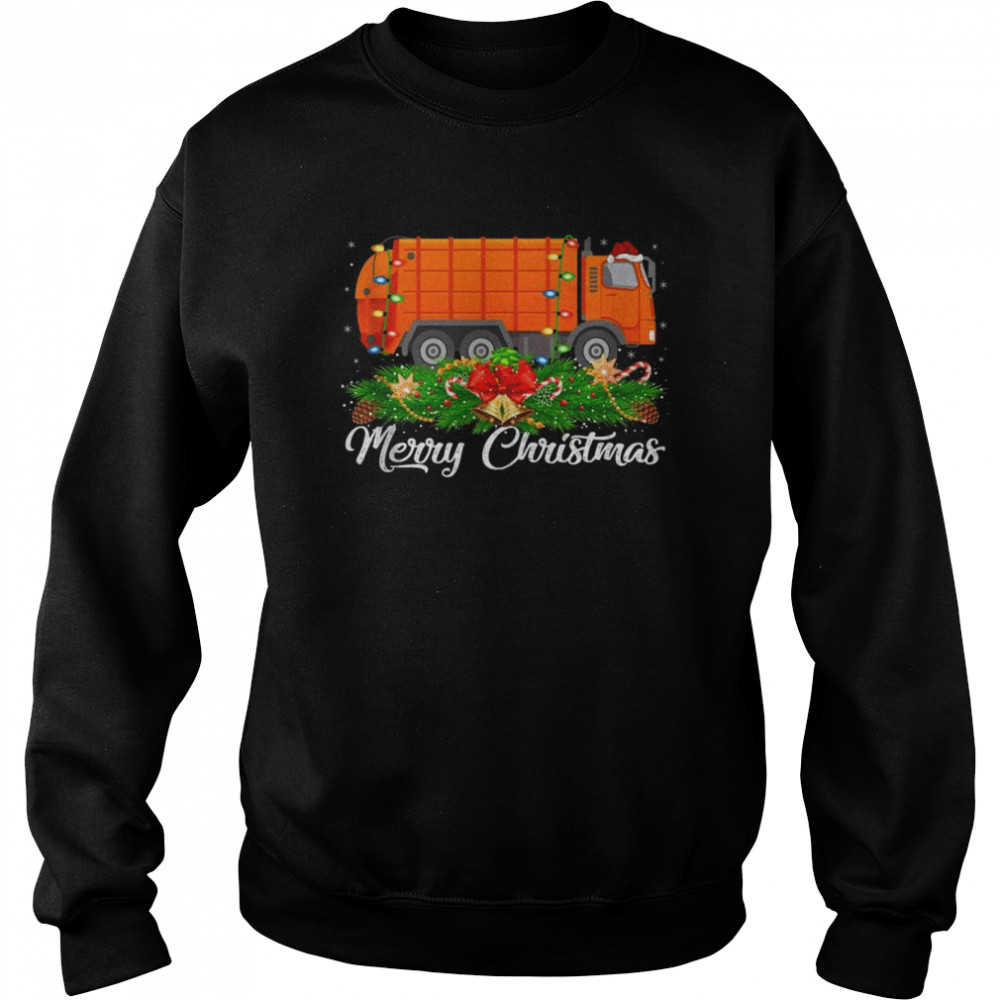 Garbage Truck Matching Santa Garbage Truck Christmas Unisex Sweatshirt