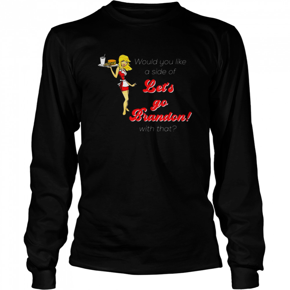 Let’s Go Brandon Beautiful Nostalgic American Diner Waitress Long Sleeved T-shirt