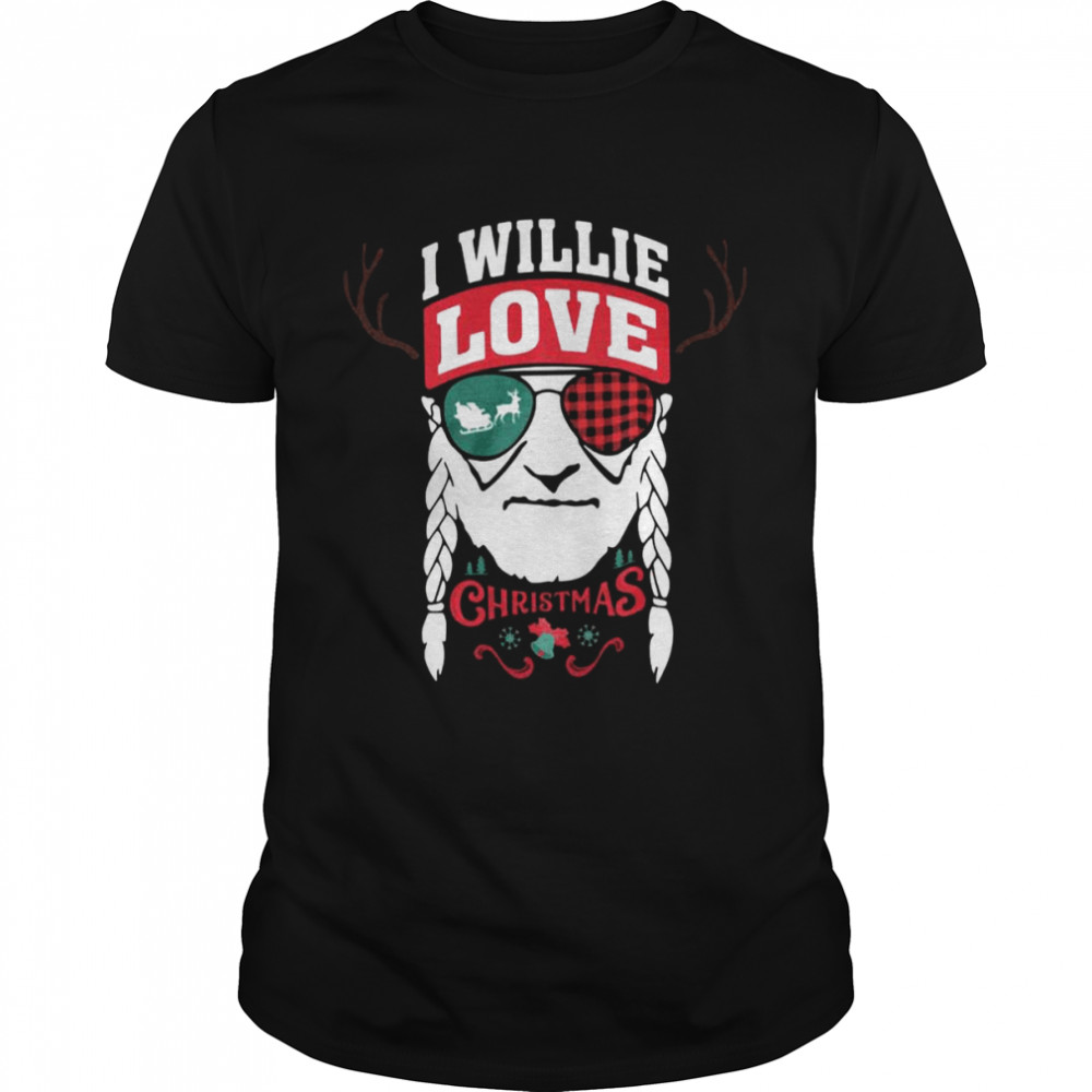 Reindeer I Willie Nelson love Christmas shirt Classic Men's T-shirt