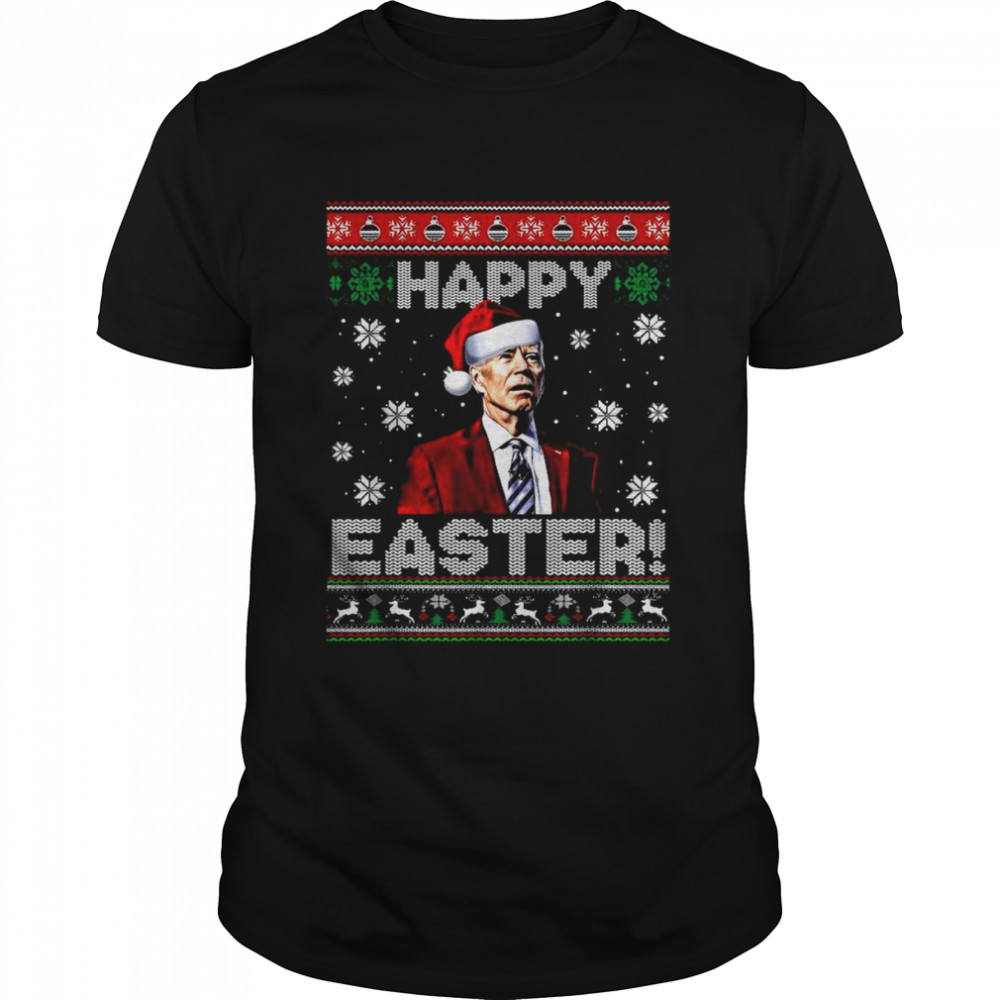 Santa Joe Biden happy easter Ugly Christmas shirt Classic Men's T-shirt