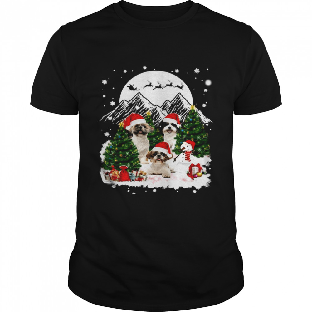 Shih Tzu Santa Christmas Sweat T-shirt Classic Men's T-shirt