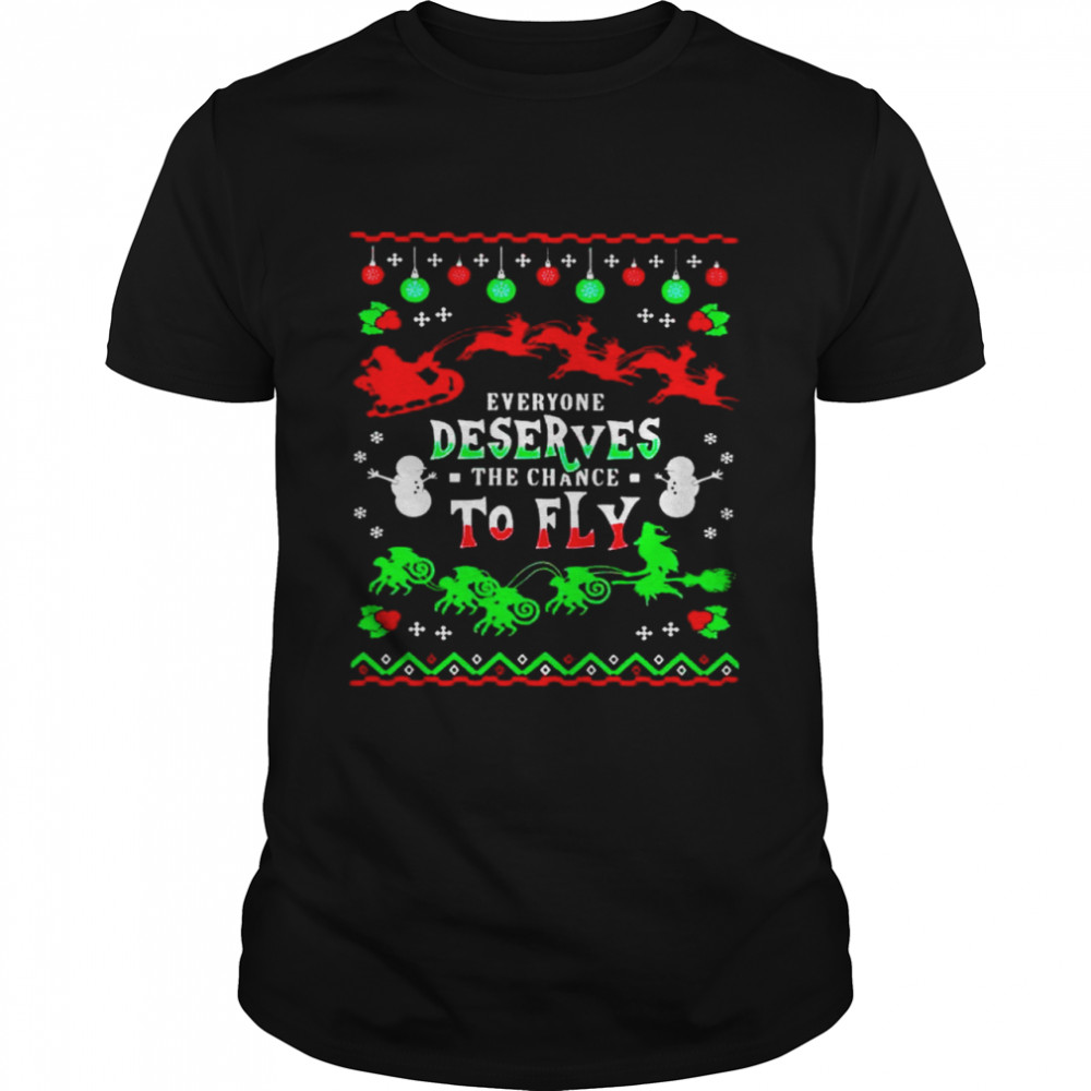 broadway theatre everyone deserves the chance to fly Christmas shirt Classic Men's T-shirt