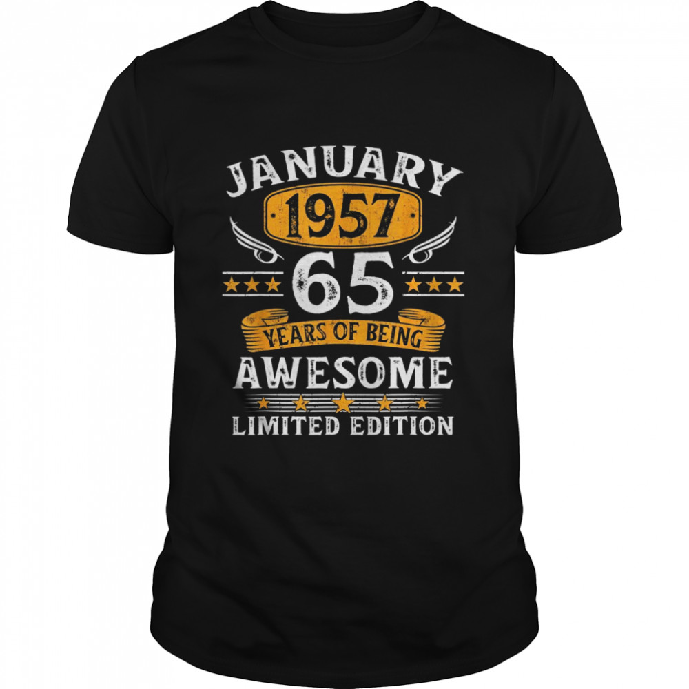 January 1957 65 Year Olds 65th Birthday Classic Men's T-shirt