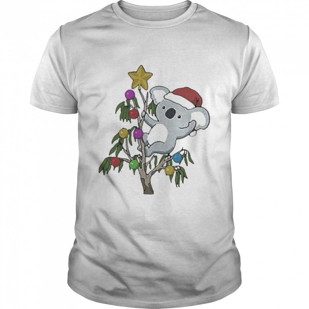 Koala Hat Santa Tree Christmas Shirt