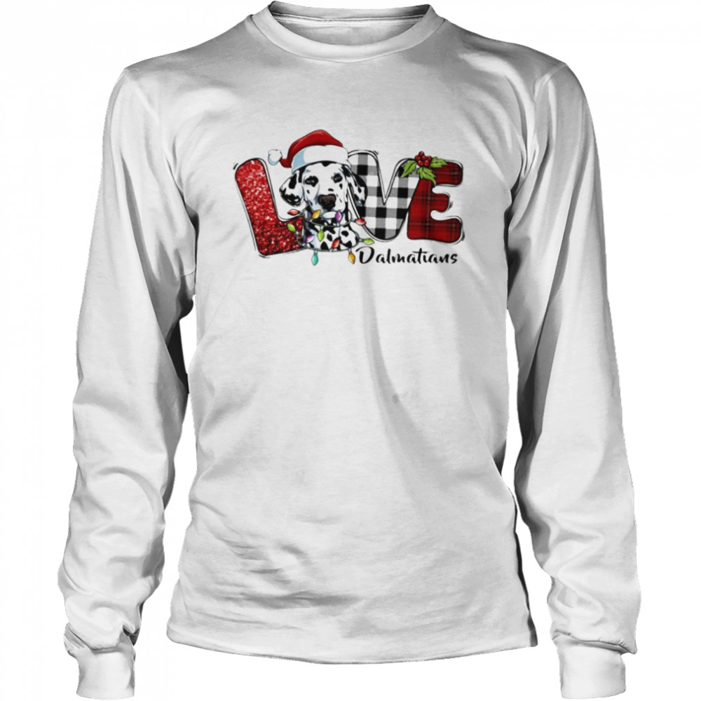 Love Christmas Dalmatians shirt Long Sleeved T-shirt