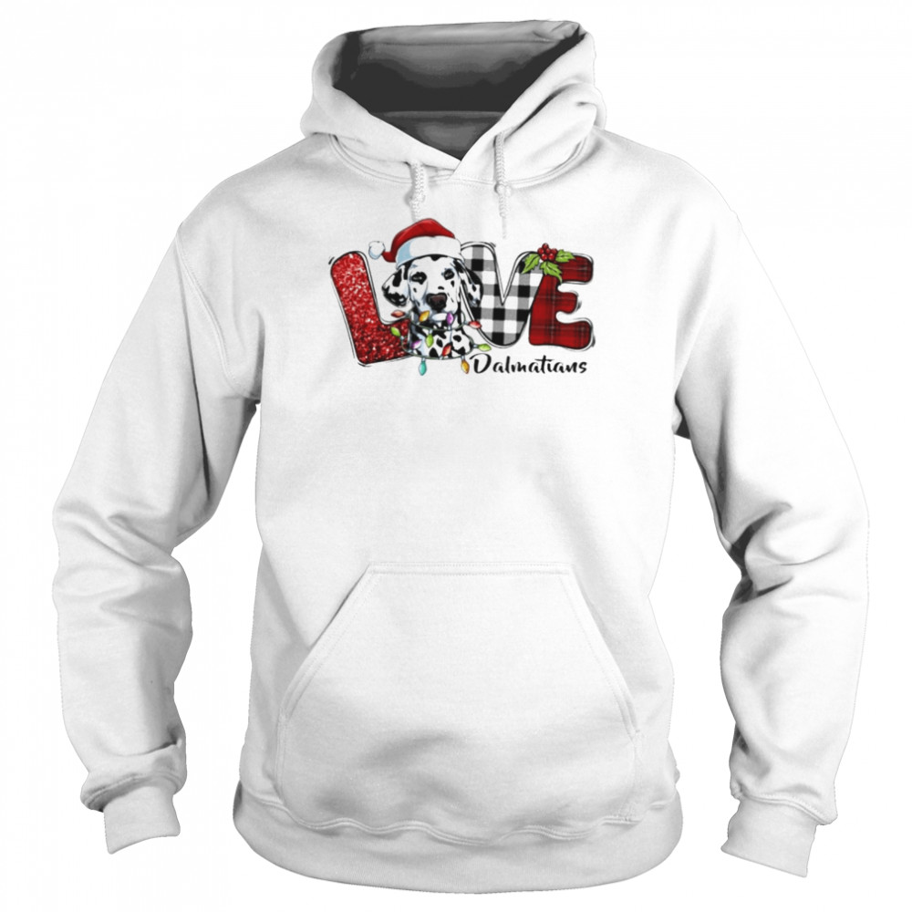 Love Christmas Dalmatians shirt Unisex Hoodie