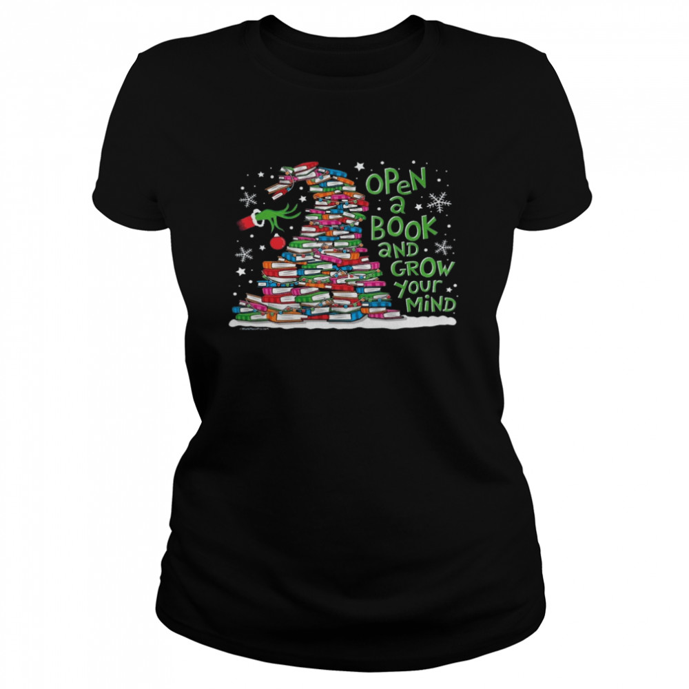 Open a book and grow your mind shirt Classic Women's T-shirt