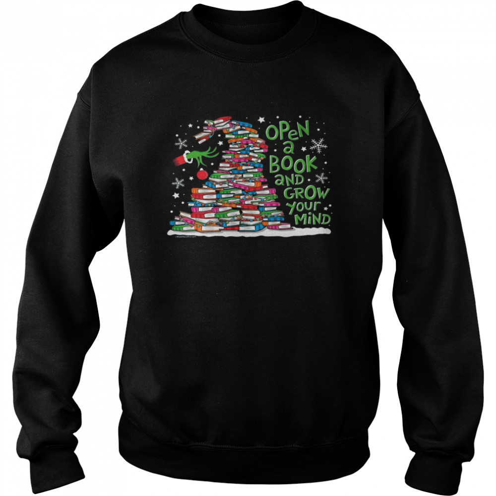 Open a book and grow your mind shirt Unisex Sweatshirt