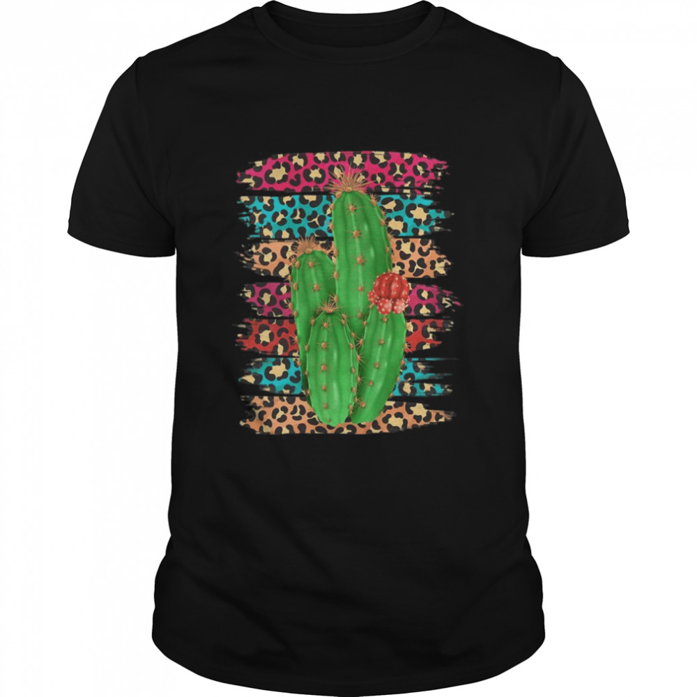 Rodeo Cowgirl Leopard Cheetah Cactus Western Classic Men's T-shirt