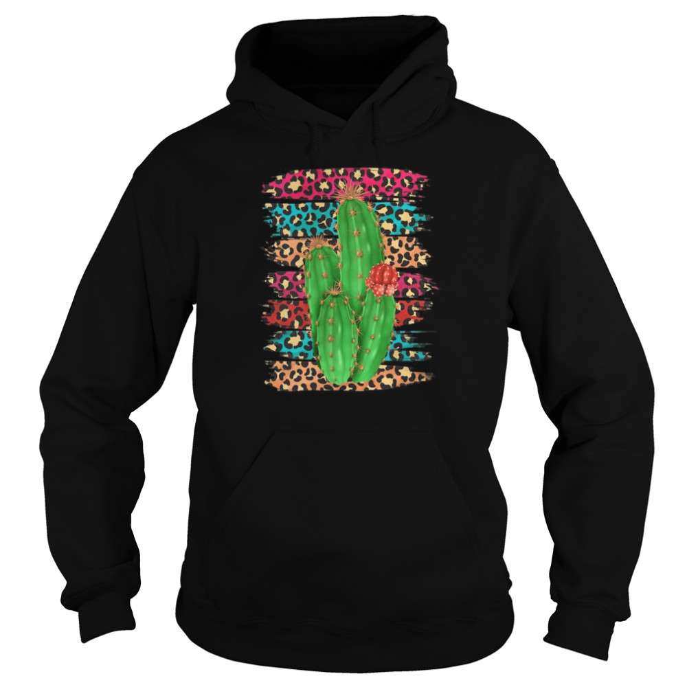 Rodeo Cowgirl Leopard Cheetah Cactus Western Unisex Hoodie