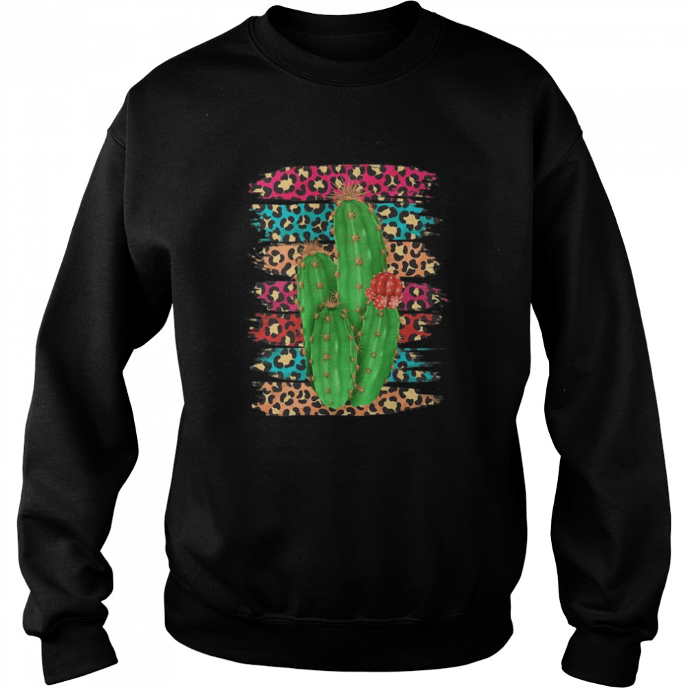 Rodeo Cowgirl Leopard Cheetah Cactus Western Unisex Sweatshirt