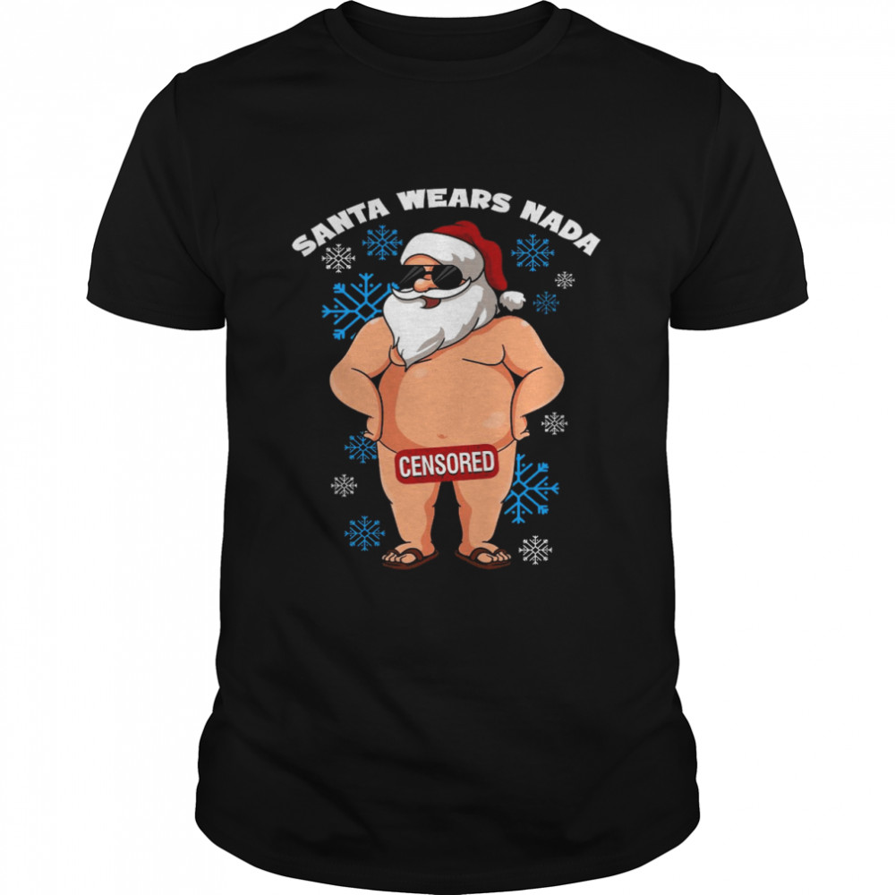 Santa wears nada censored shirt Classic Men's T-shirt