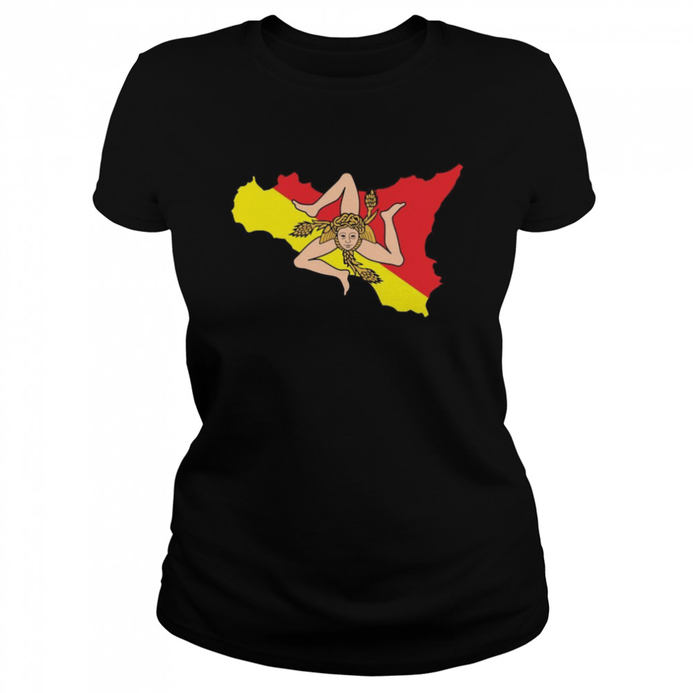 Sicilia Flag Sicily Palermo Italy Classic Women's T-shirt