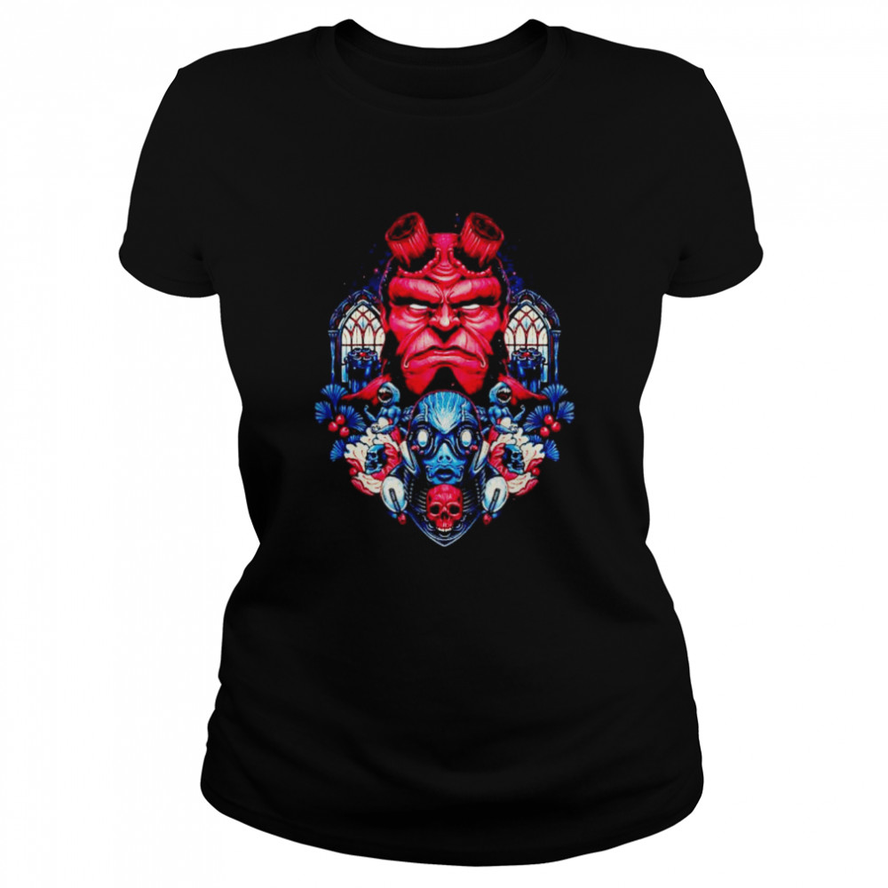 Top hellboy fire and water shirt Classic Women's T-shirt