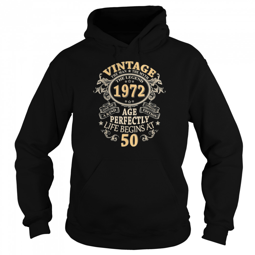 Vintage 1972 Limited Edition 50 Year Old 50th Birthday Unisex Hoodie