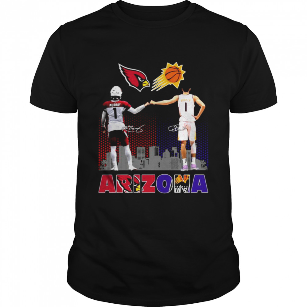 Arizona sport Arizona Cardinals Kyler Murray and Phoenix Suns Devin Booker signatures shirt Classic Men's T-shirt