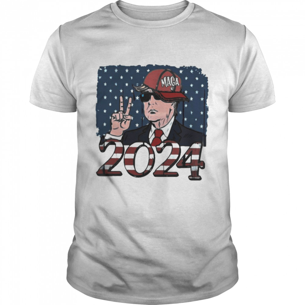 Donald Trump Maga 2024 American Flag Shirt