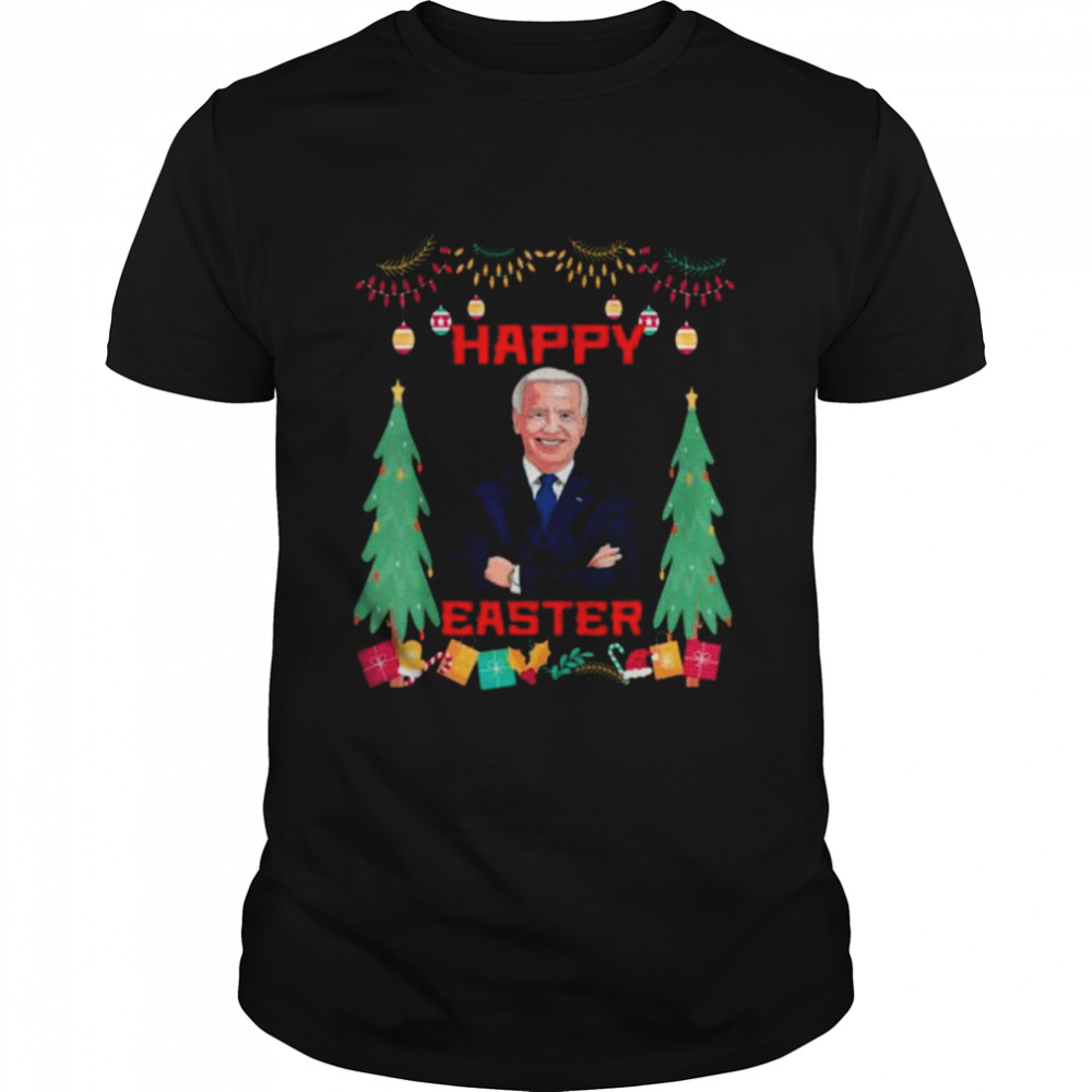 Happy Easter Joe Biden Santa Confused Ugly Christmas Tee  Classic Men's T-shirt