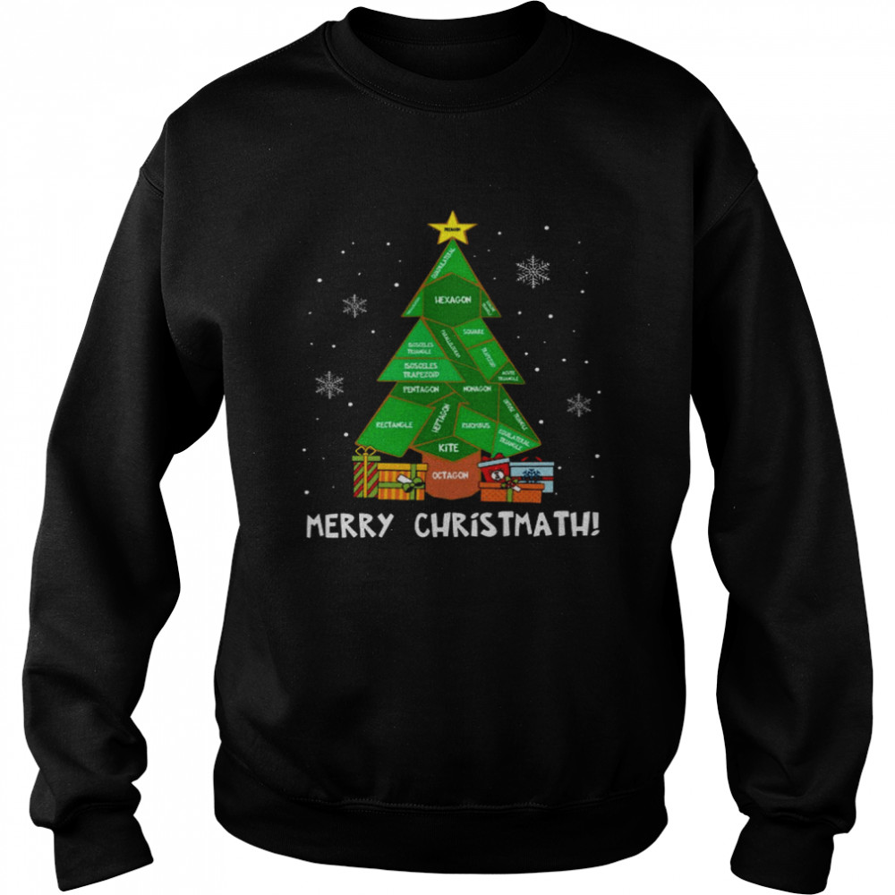 Merry christmath Tree Hexagon shirt Unisex Sweatshirt