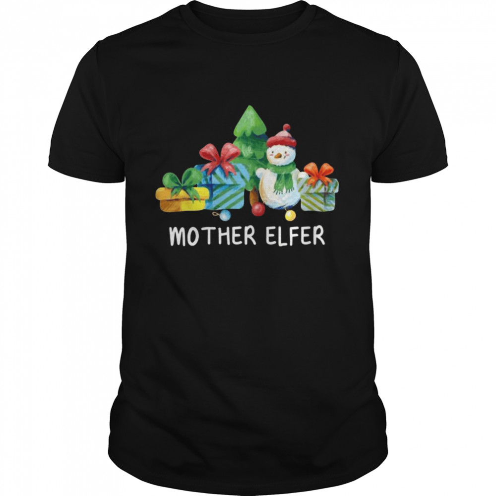 Mother Elfer Christmas Mom Xmas Mommy Family Classic Men's T-shirt