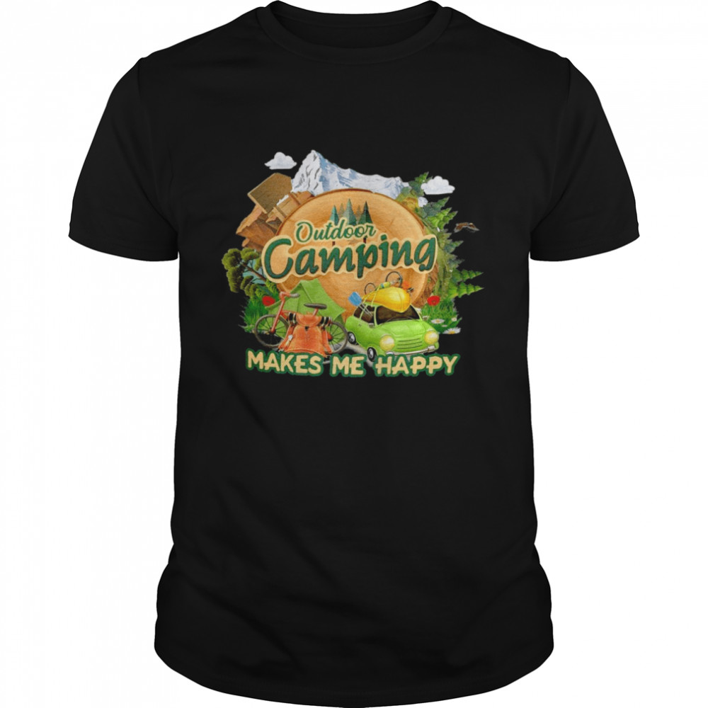 Outdoor camping makes me happy shirt Classic Men's T-shirt