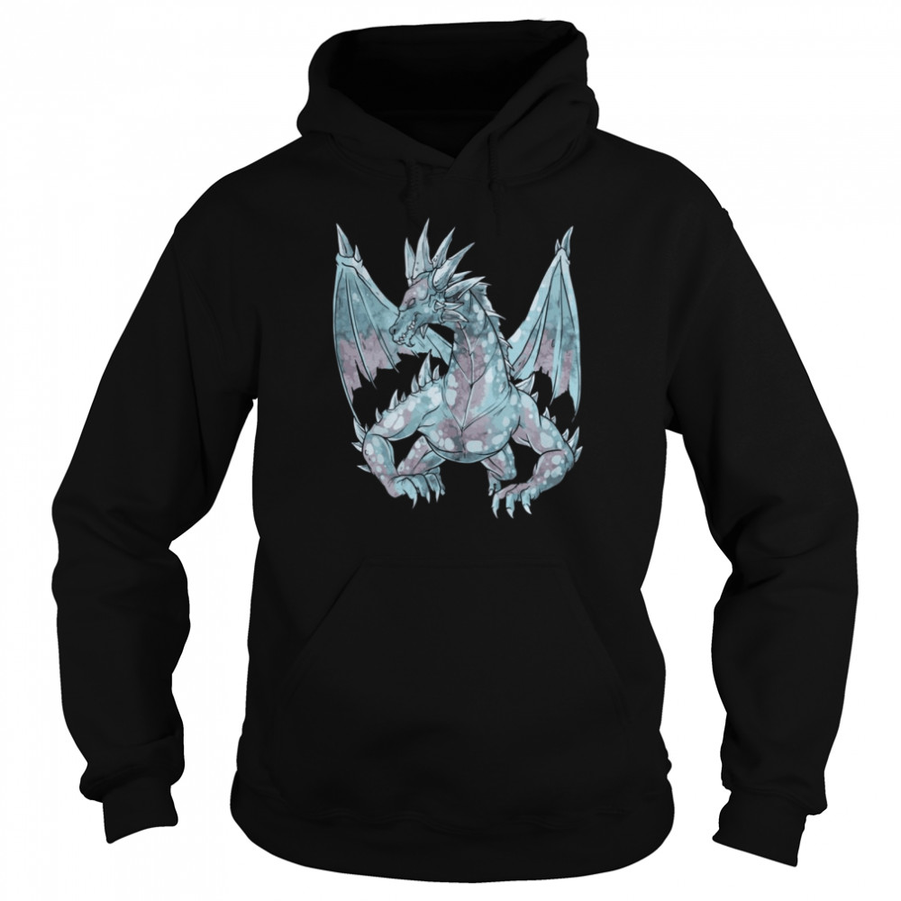 Pastel Goth Fierce Scary Dragon Watercolor Unisex Hoodie