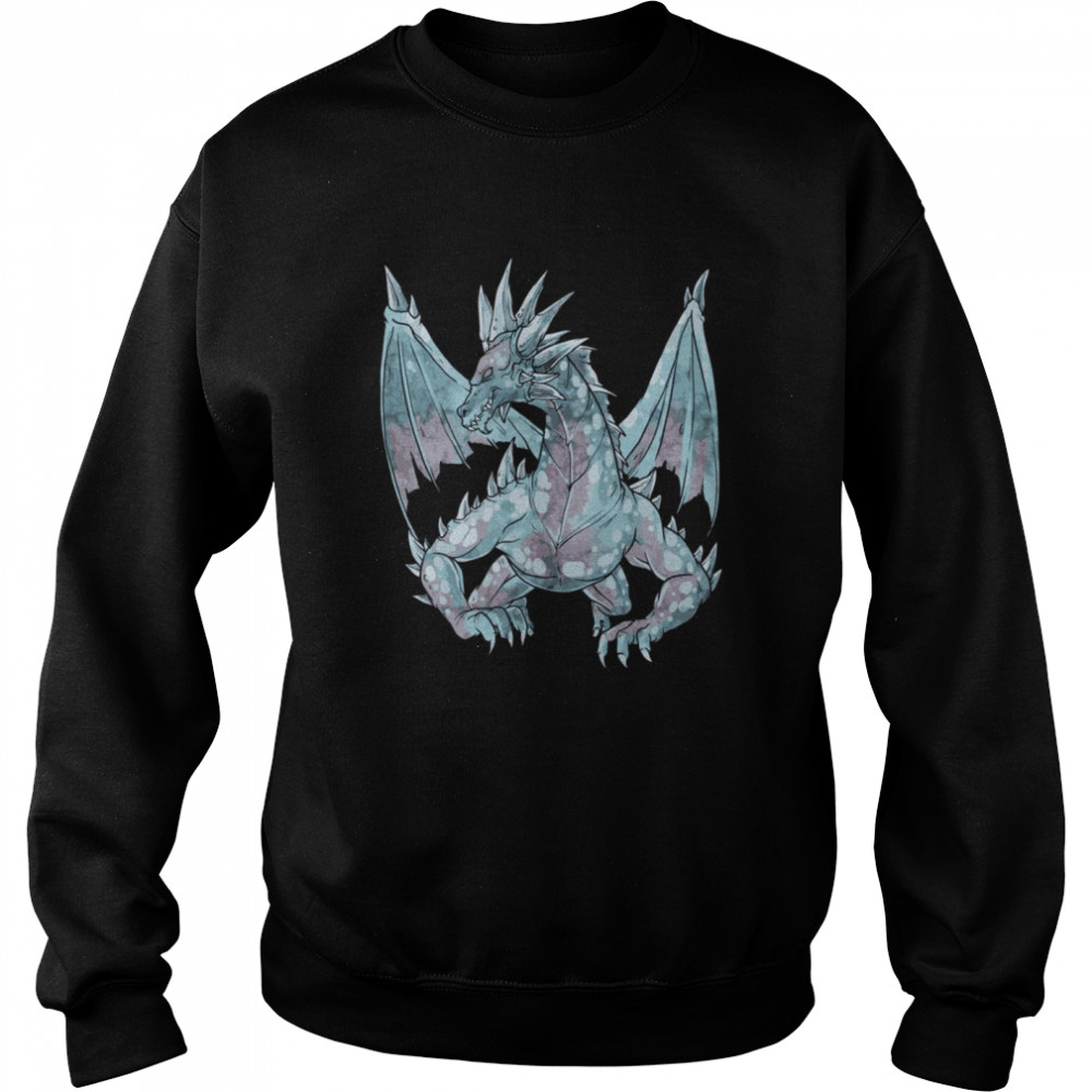 Pastel Goth Fierce Scary Dragon Watercolor Unisex Sweatshirt