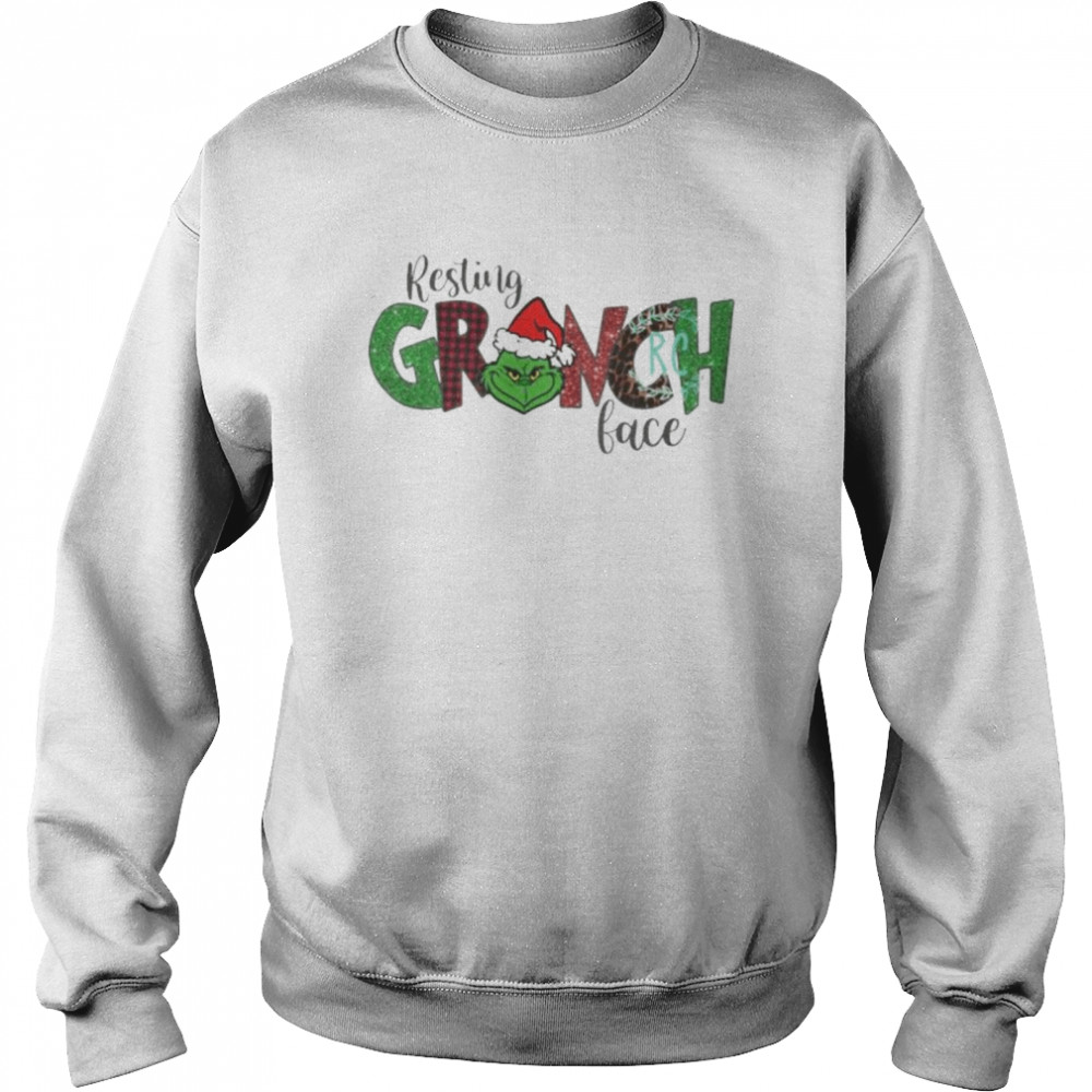 Santa resting Grinch face Christmas shirt Unisex Sweatshirt
