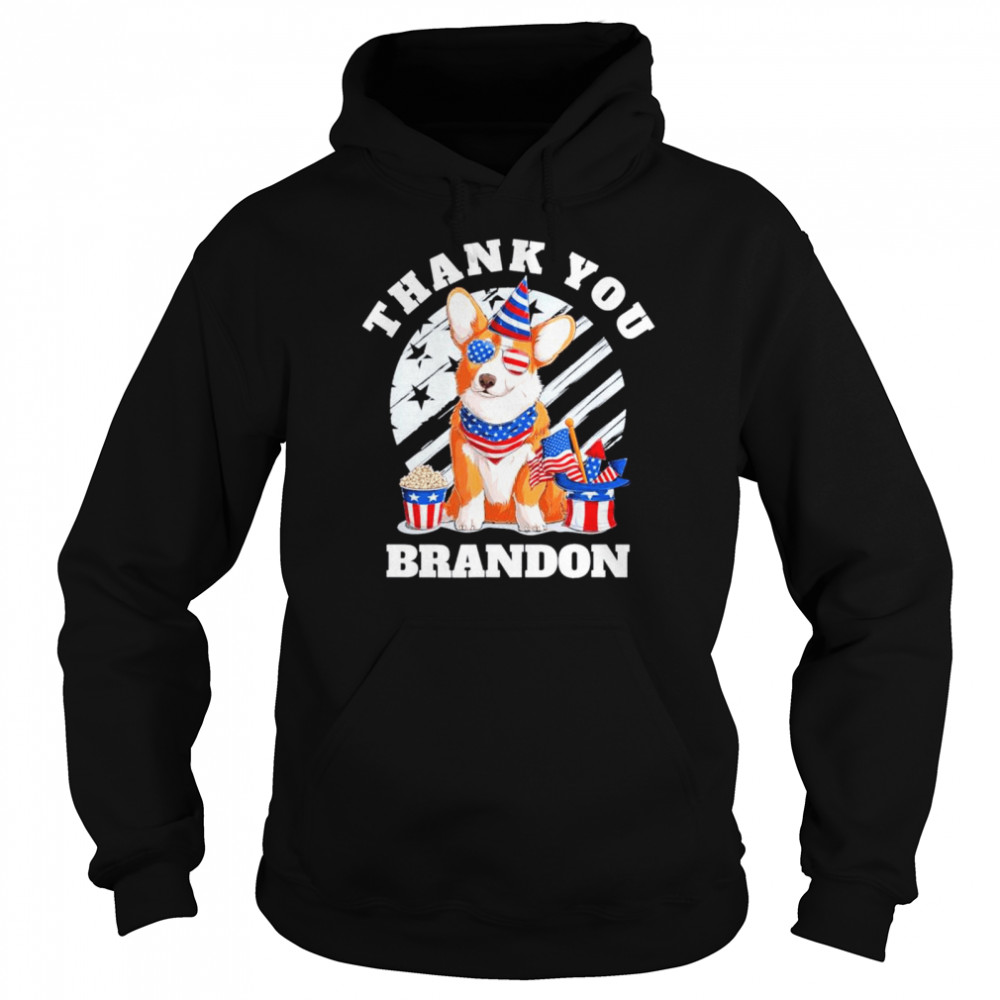 Thank You Brandon Pro Biden Dog Thank You Brandon shirt Unisex Hoodie