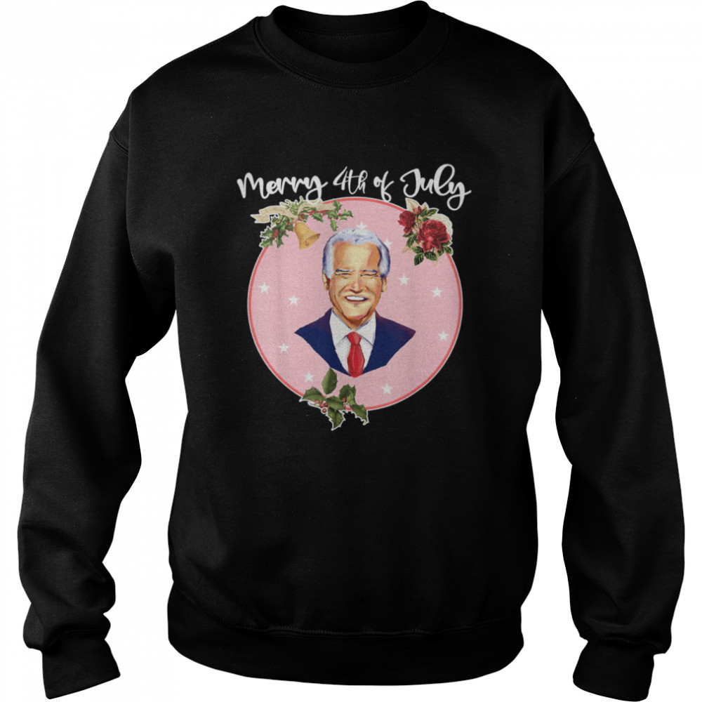 Ugly Christmas Vintage Joe Biden Merry 4th of July Unisex Sweatshirt