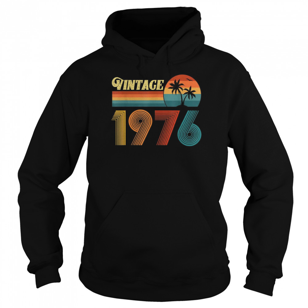 Vintage 1976 für Herren und Damen, 45 Geburtstag, Geschenk 45 Jahre Unisex Hoodie