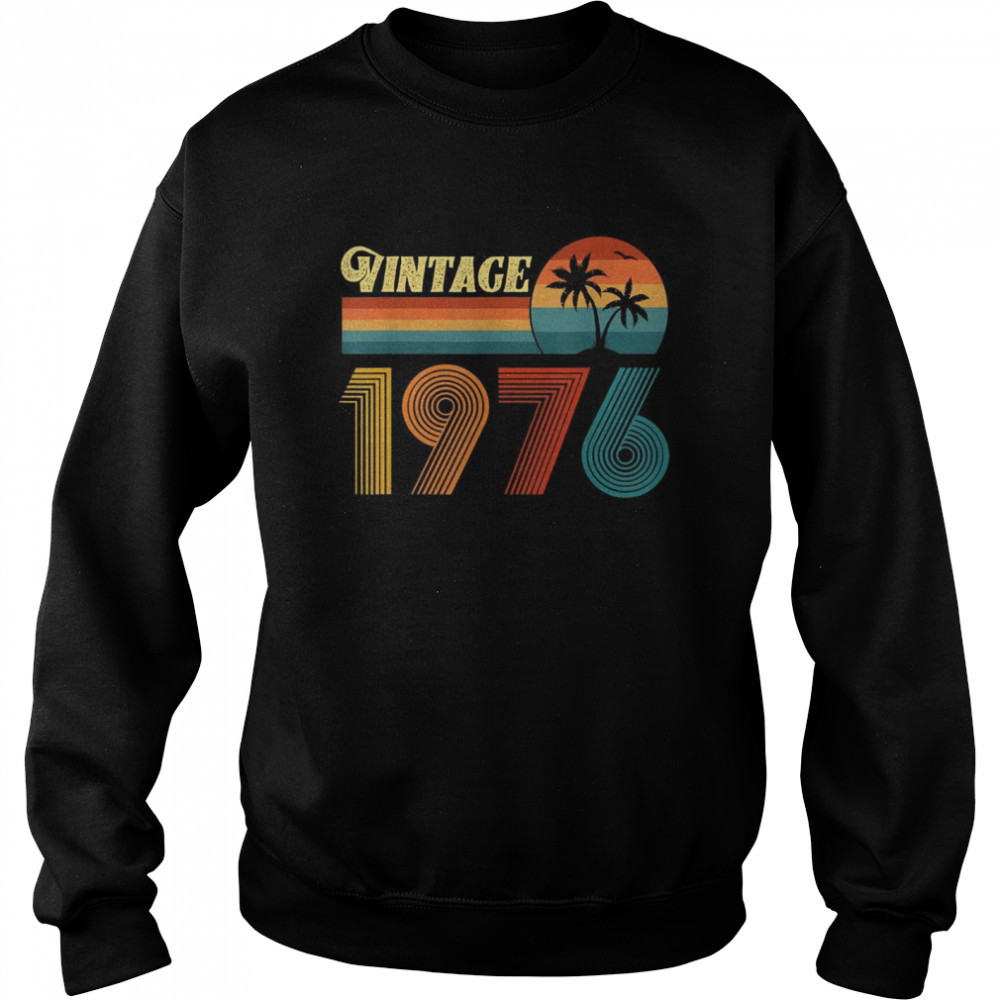 Vintage 1976 für Herren und Damen, 45 Geburtstag, Geschenk 45 Jahre Unisex Sweatshirt