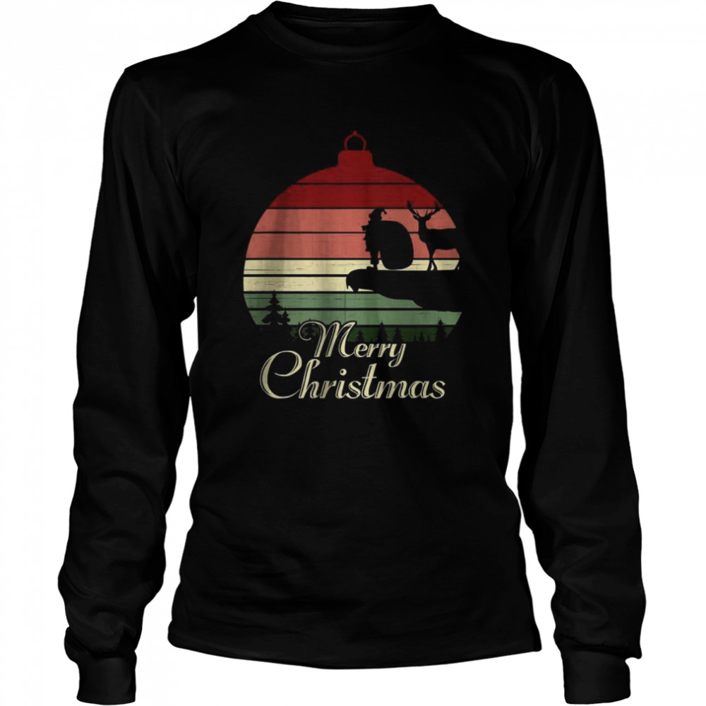 Vintage Merry Christmas T- Long Sleeved T-shirt