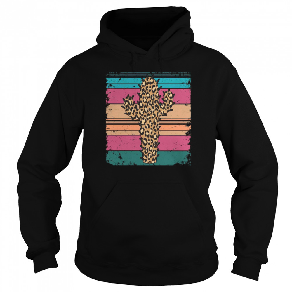 Western Leopard Cheetah Cactus Cowgirl Rodeo Cowgirl Unisex Hoodie