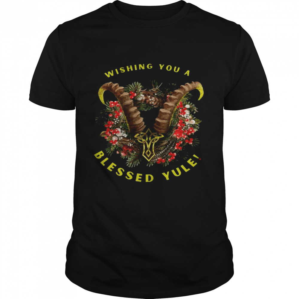 Wishing you a blessed yule shirt Classic Men's T-shirt