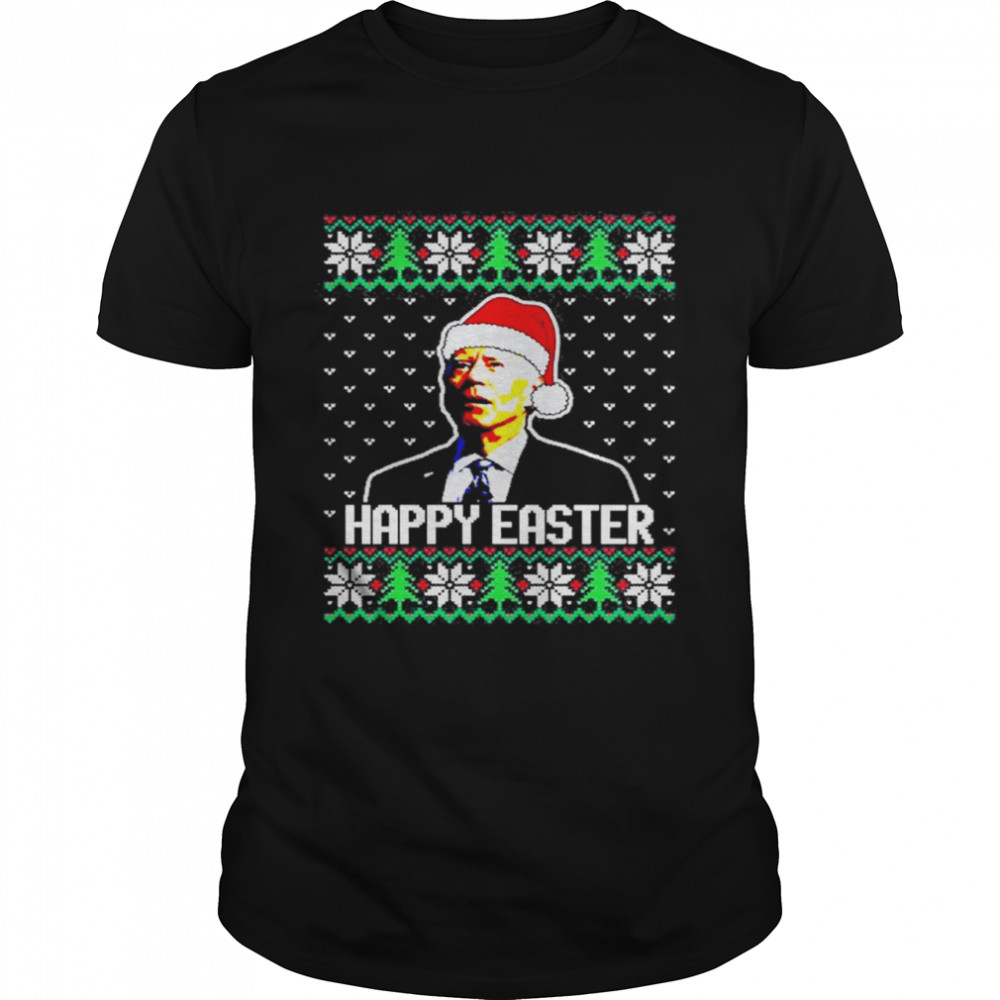 Biden Santa Happy Easter ugly christmas shirt Classic Men's T-shirt