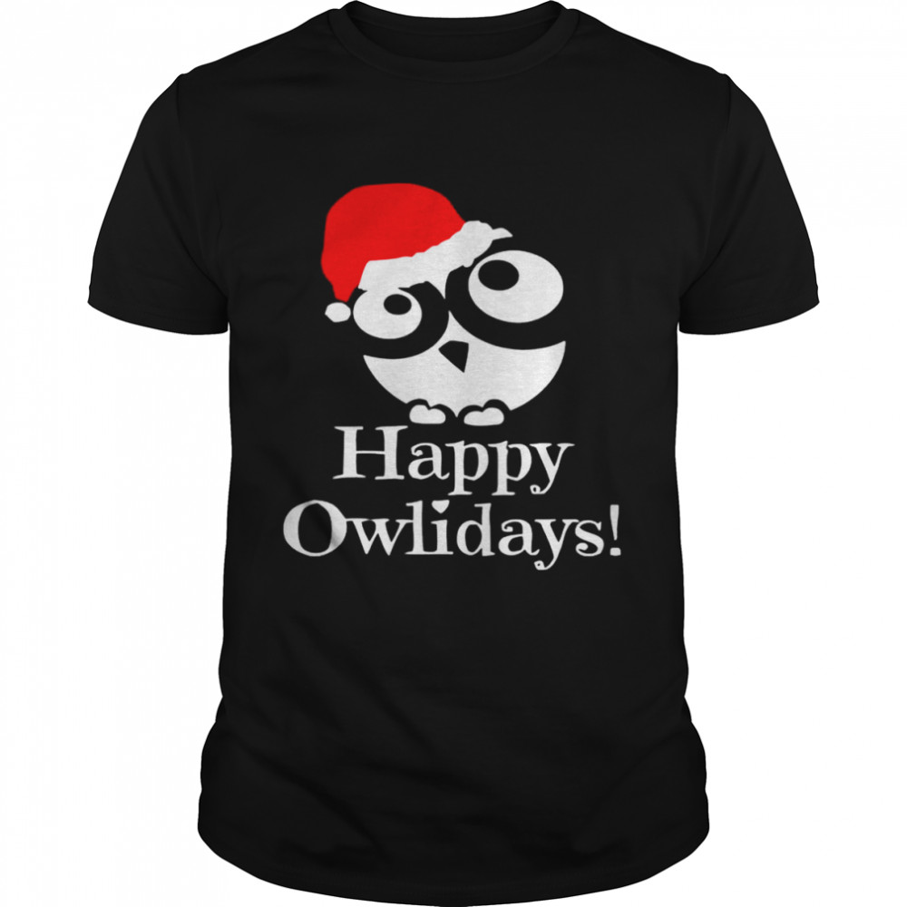 Happy Owlidays Christmas shirt Classic Men's T-shirt