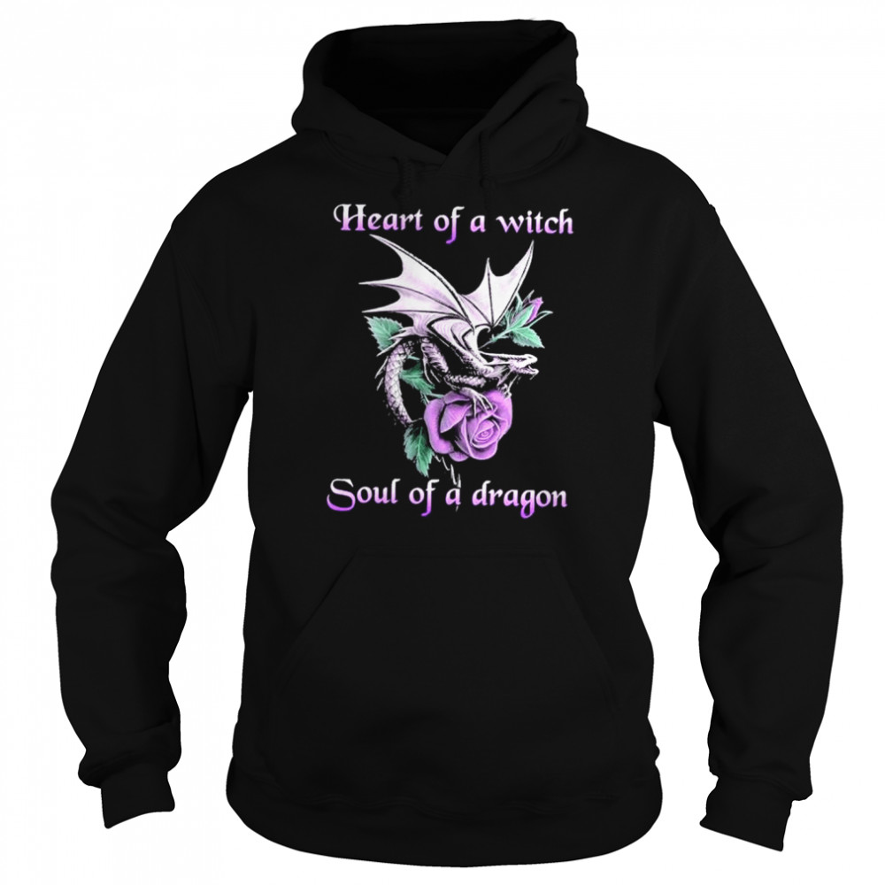 Heart of a witch soul of a Dragon shirt Unisex Hoodie