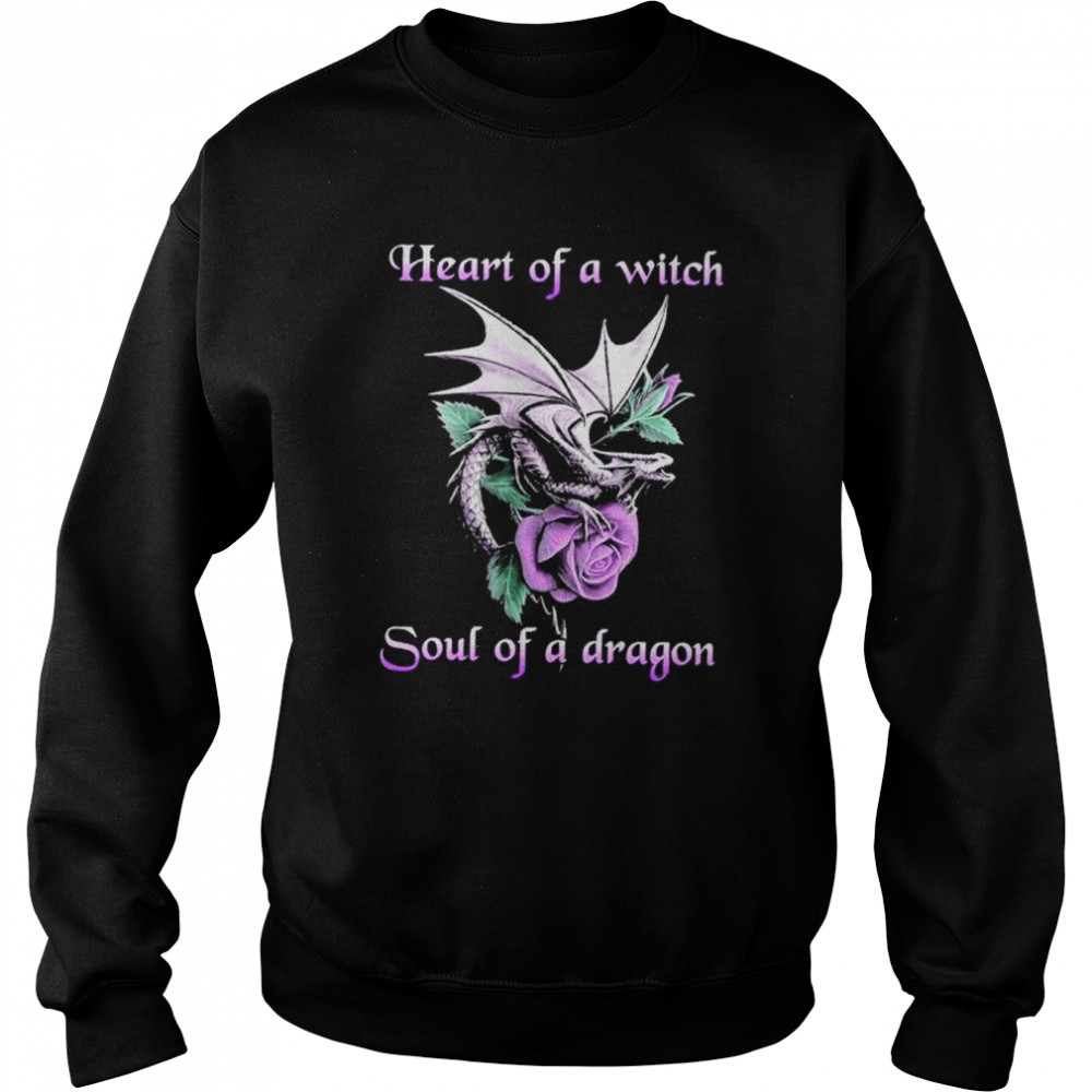 Heart of a witch soul of a Dragon shirt Unisex Sweatshirt