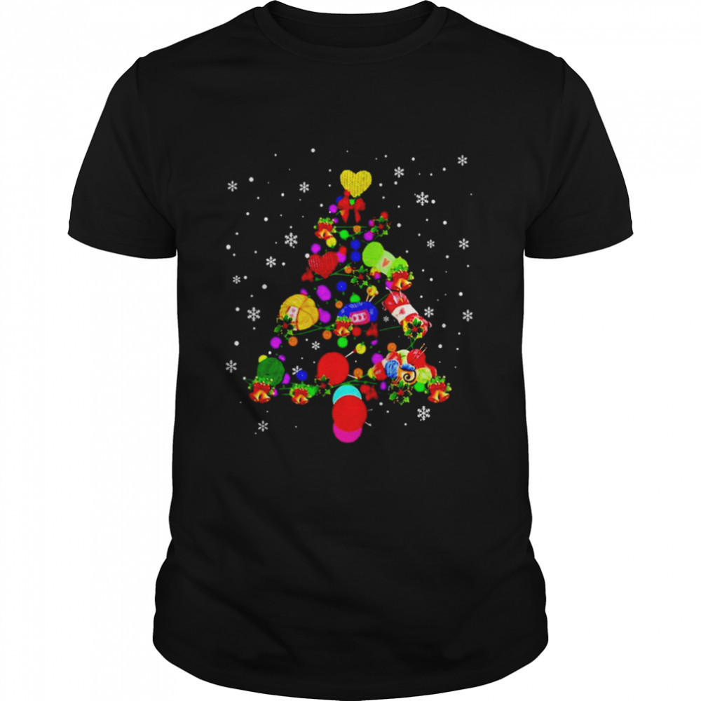 Knitt Tree Christmas shirt Classic Men's T-shirt