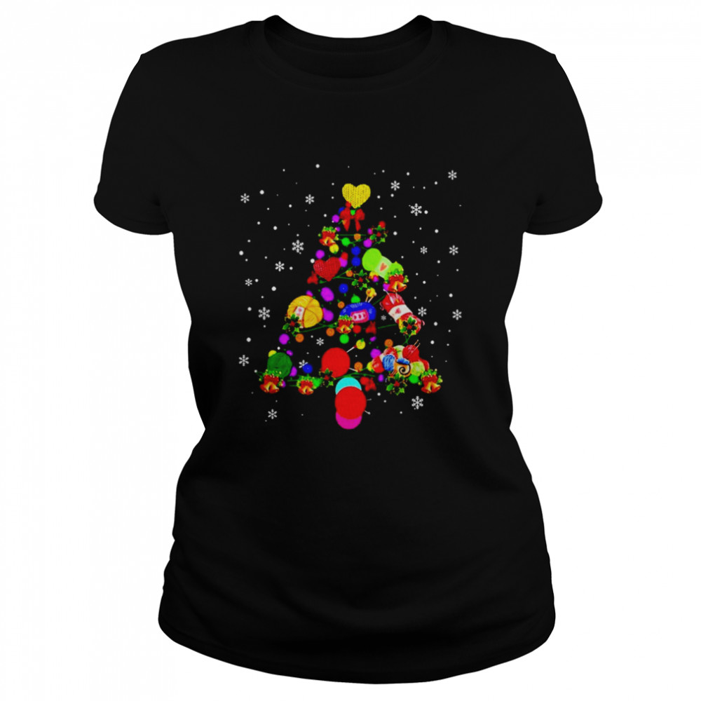 Knitt Tree Christmas shirt Classic Women's T-shirt