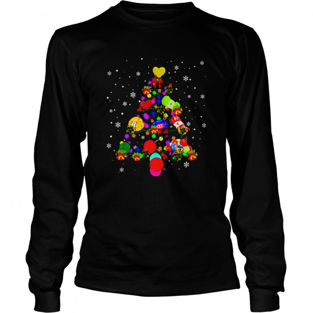 Knitt Tree Christmas shirt Long Sleeved T-shirt