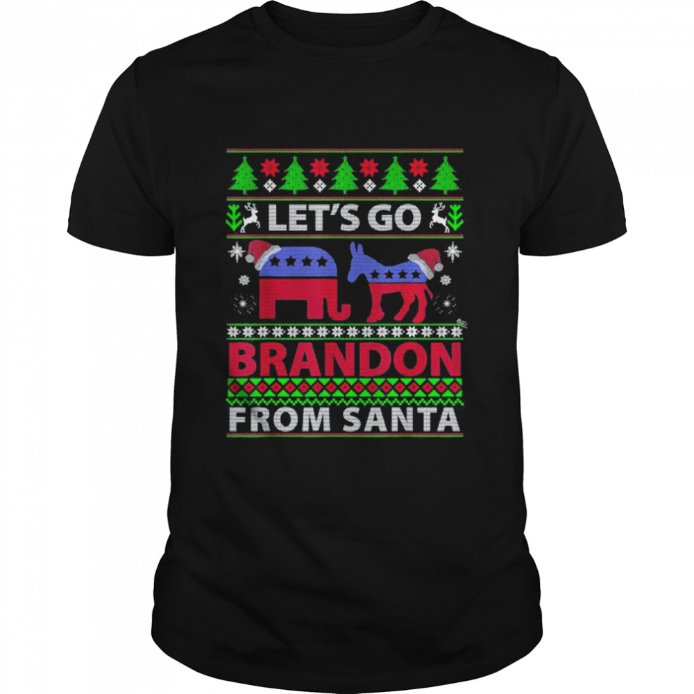 Let’s Go Braden Brandon US Flag Trendy Sarcastic Xmas T-Shirt