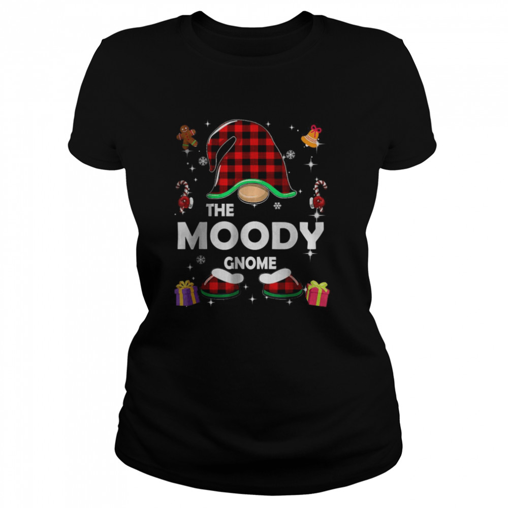 Moody Gnome Buffalo Plaid Matching Christmas Pajama Family T- Classic Women's T-shirt