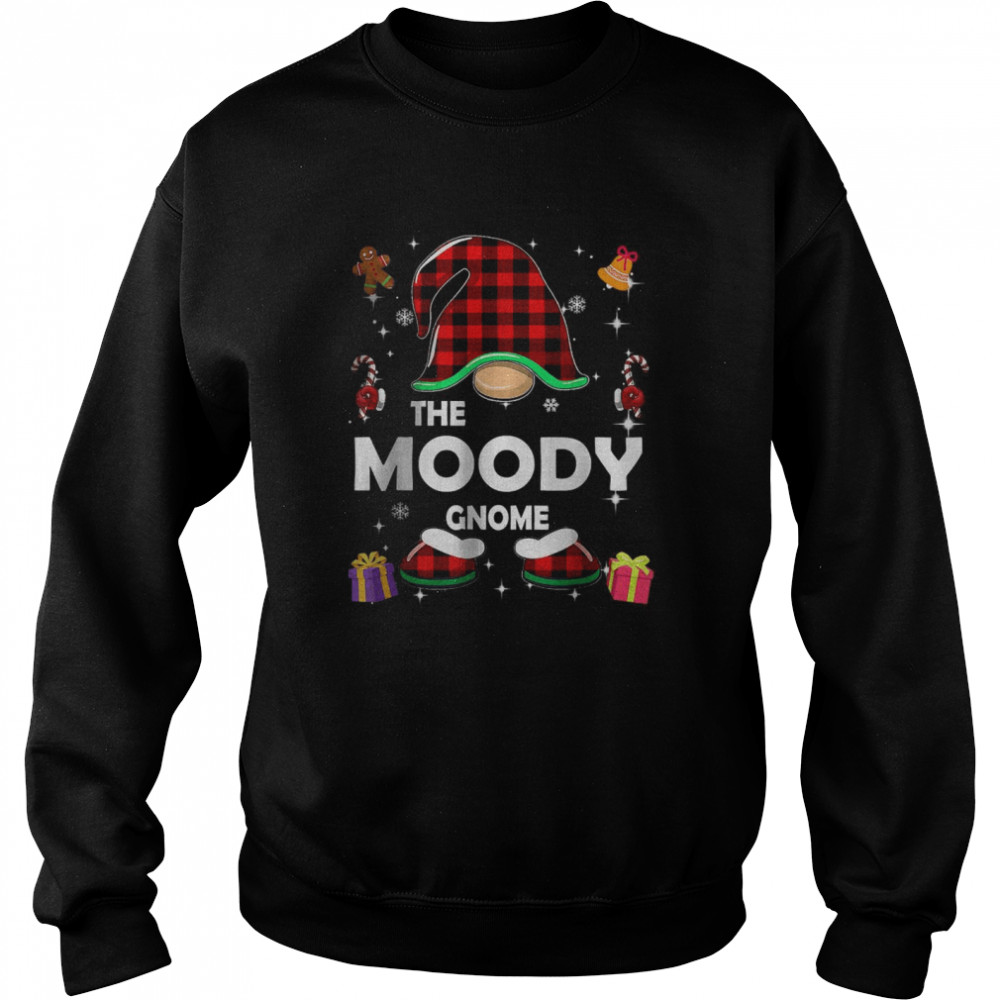 Moody Gnome Buffalo Plaid Matching Christmas Pajama Family T- Unisex Sweatshirt