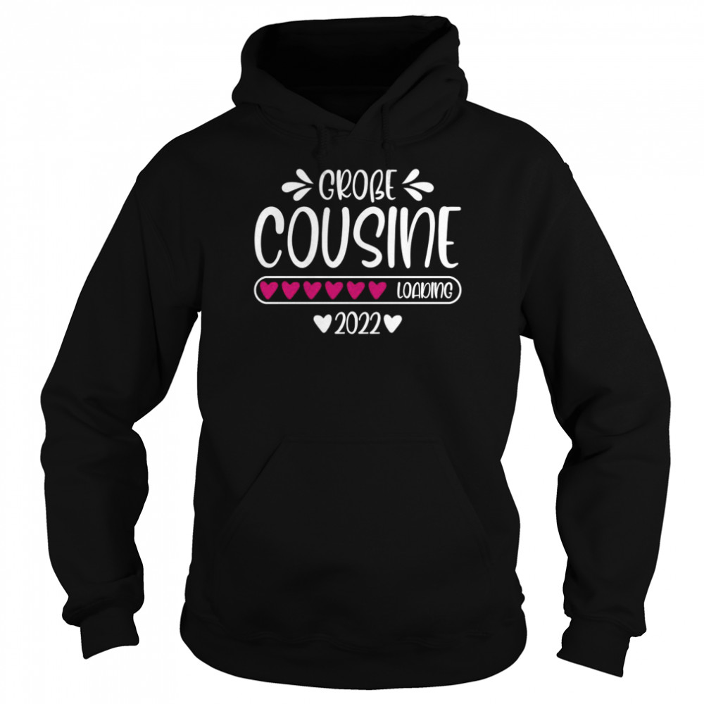 Nachwuchs Baby Ankündigung Große Cousine 2022 Loading Kinder Langarmshirt Unisex Hoodie