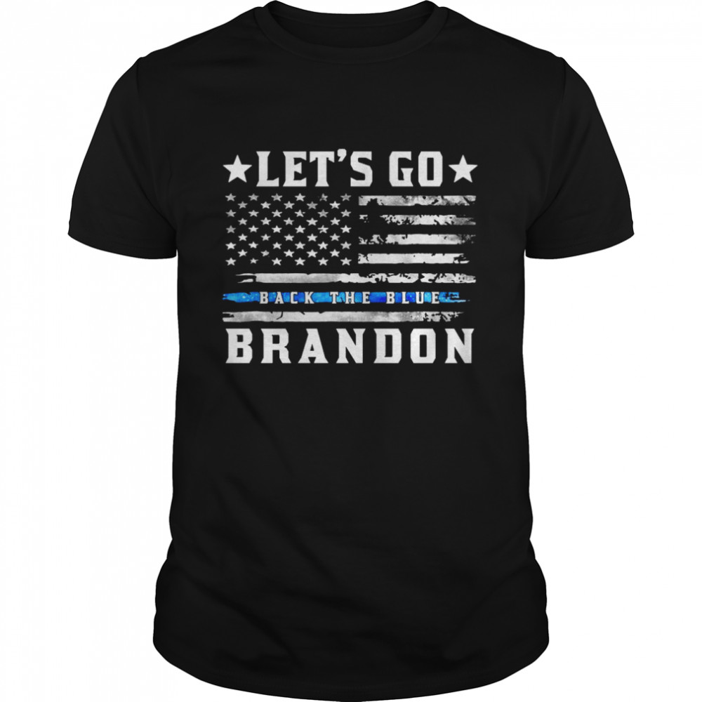 Official Let’s Go Back The Blue Brandon American flag 2021 Classic Men's T-shirt